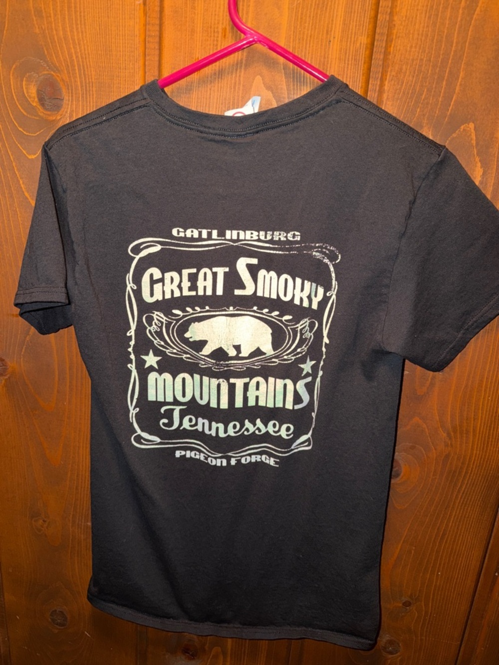 Delta Black Crewneck T‑Shirt Great Smoky Mountains Tennessee